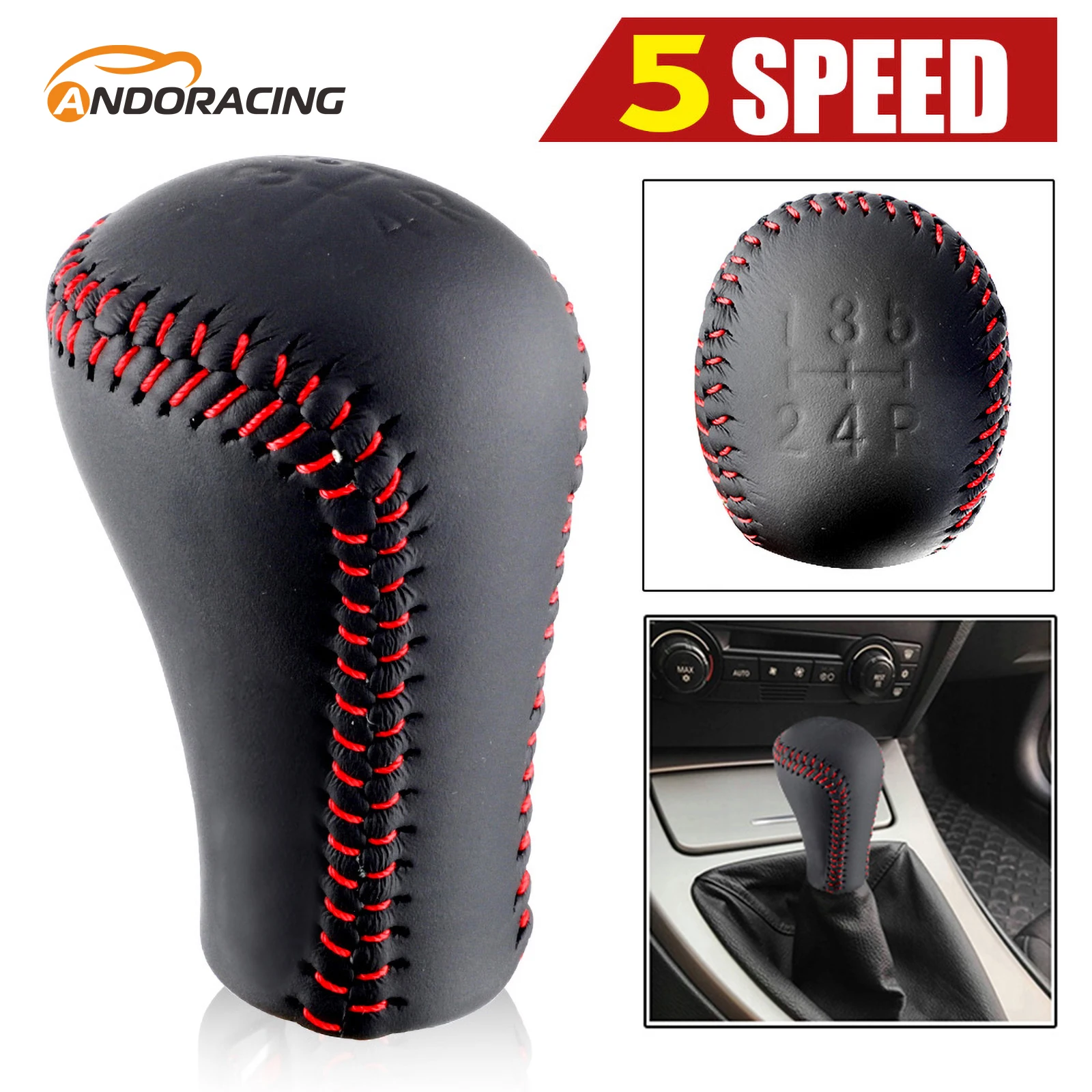 

5 Speed Gear Shift Knob Leather Universal Gear Shift Lever For Toyota Trd Manual Transmission Automatic Gear Level Knob Shift
