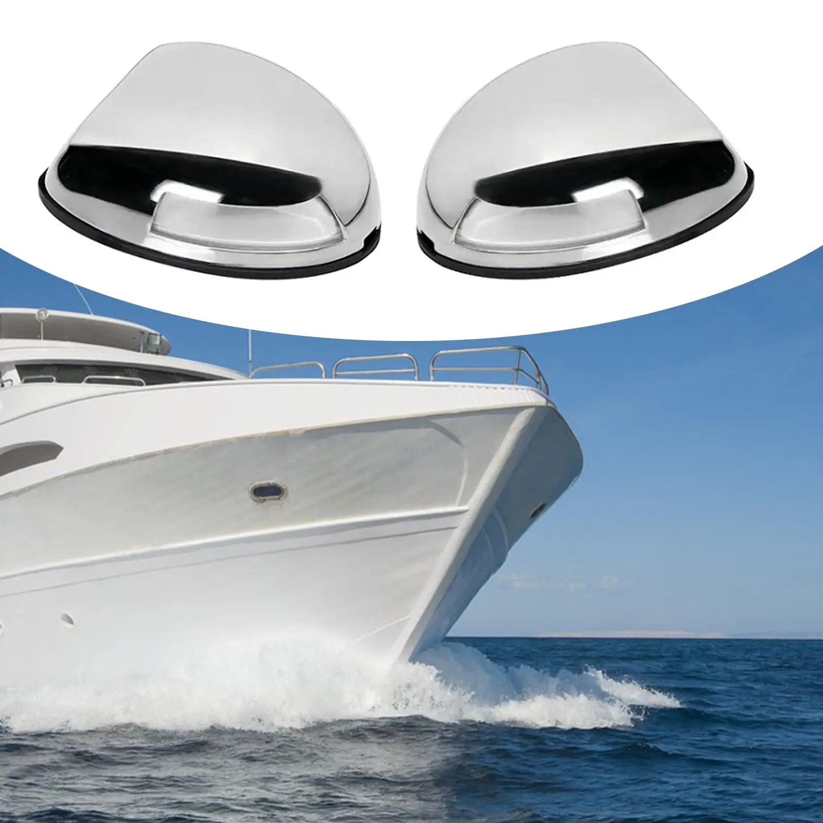 E011070 Luci di navigazione per barche in acciaio inossidabile a doppia notte con montaggio superficiale impermeabile IP66 per pontone yacht kayak marino