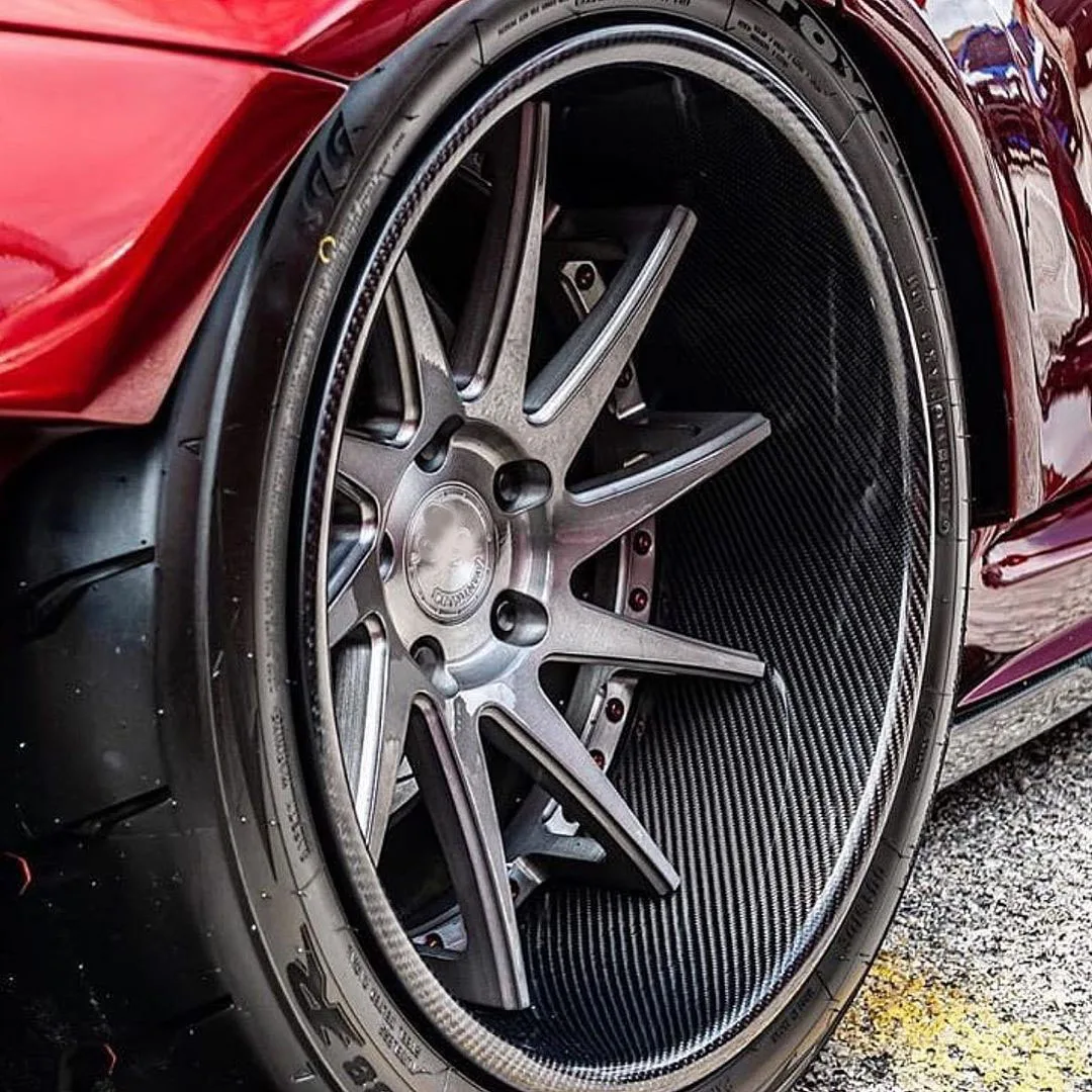 عميق مقعر 19 20 21 22 بوصة 2 قطعة عجلات مزورة 5x112 5x120 5x114.3 5X130 ألياف الكربون جنوط سبائك مزورة #2