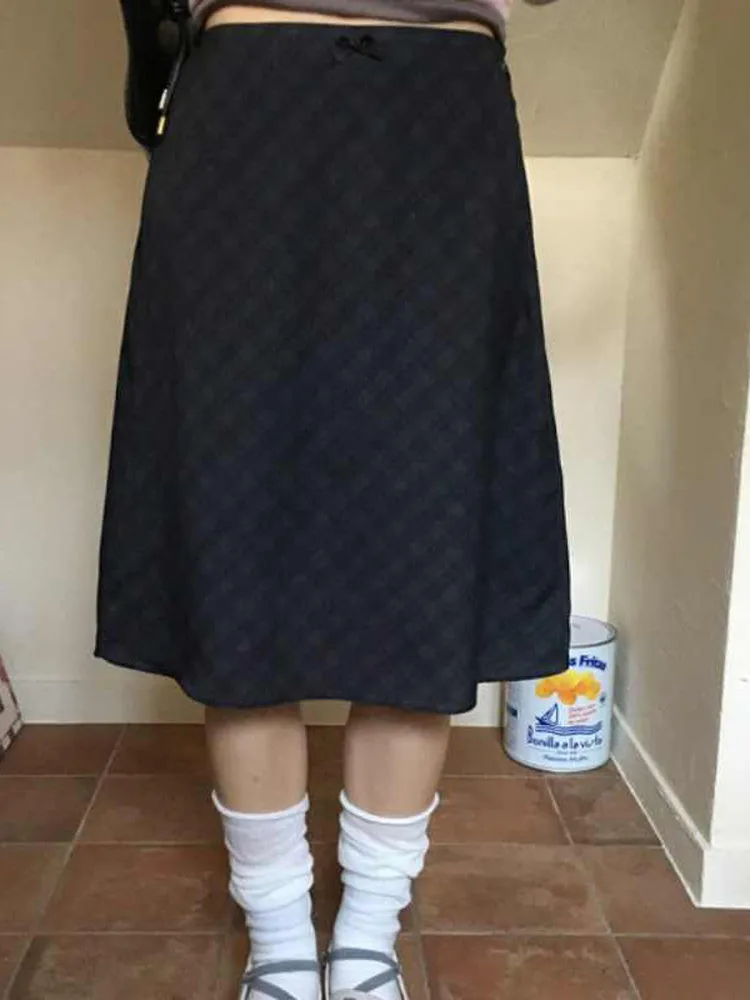 

Женская клетчатая юбка трапециевидной формы с высокой талией, шикарная весенне-летняя новая универсальная повседневная юбка в стиле ретро для девочек