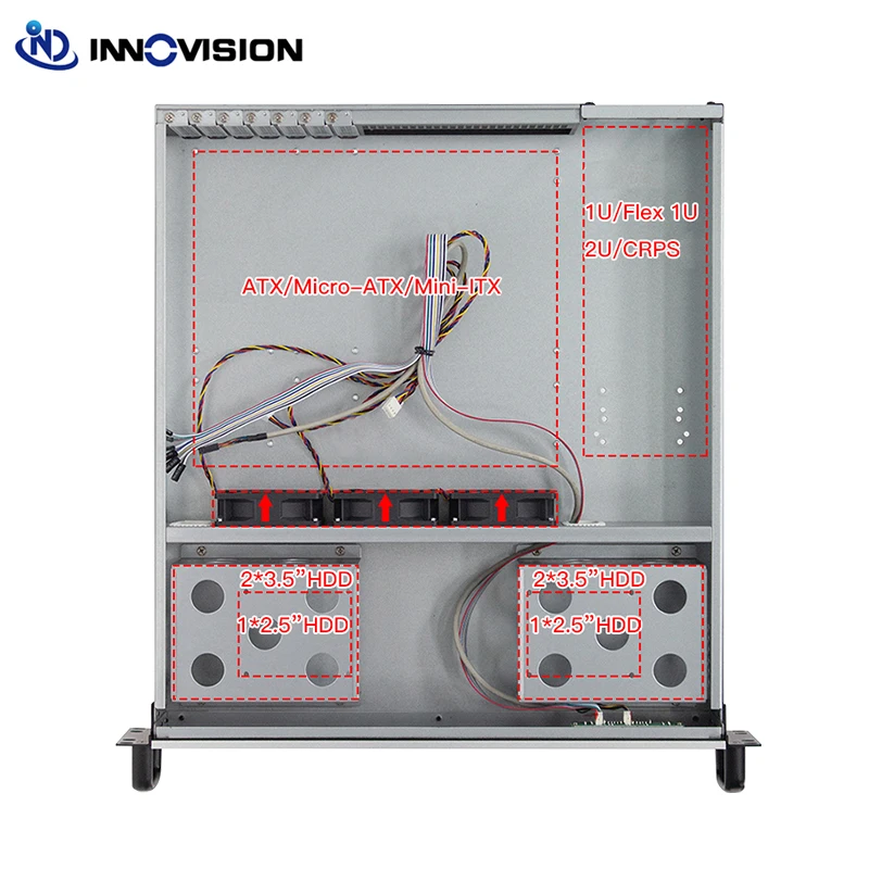 High Quality 2U 19inch Rack 480mm Depth Server Case Micro ATX IPC Chassis