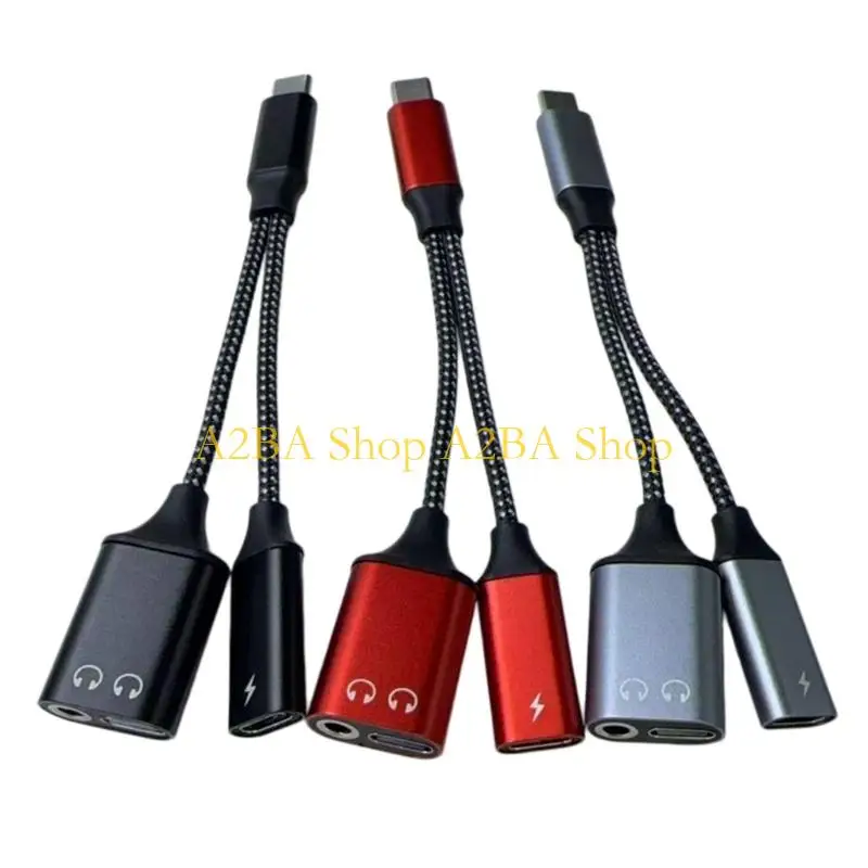 A2BA PD60W Charging Cable 3.5Mm Digital Music Transmission USB C to 3.5Mm Music Cord