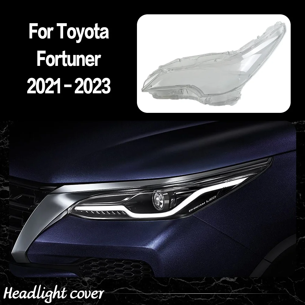 

For Toyota Fortuner 2021 2022 2023 Front Headlamp Cover Transparent Lampshade Headlight Shell Lamp Shade Plexiglass