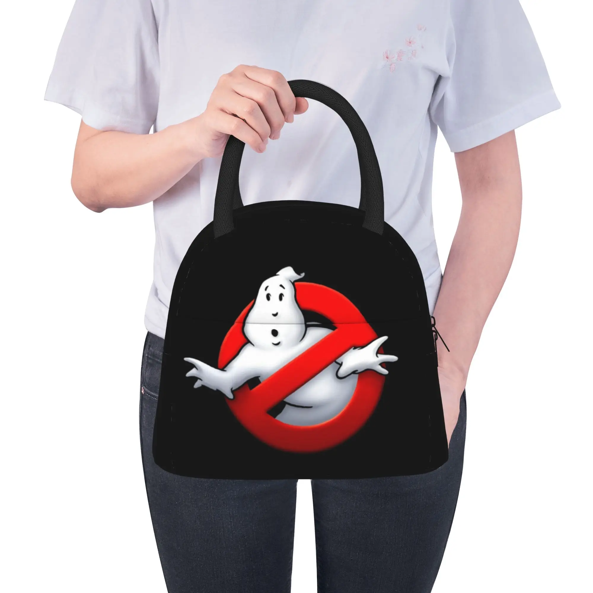 Ghostbuster Insulated Lunch Bag Cooler Bag Reusable,Meal Container High Capacity Tote Lunch Box Food Storage Bags