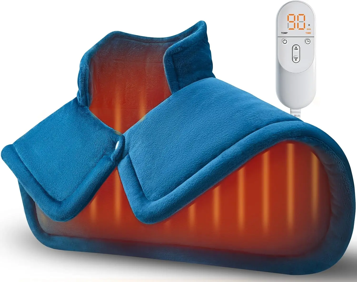 

Weighted Electric Heating Pad for Neck, Shoulders, Back - 6 Heat Settings, 4 Timers, Auto Off, Machine Washable