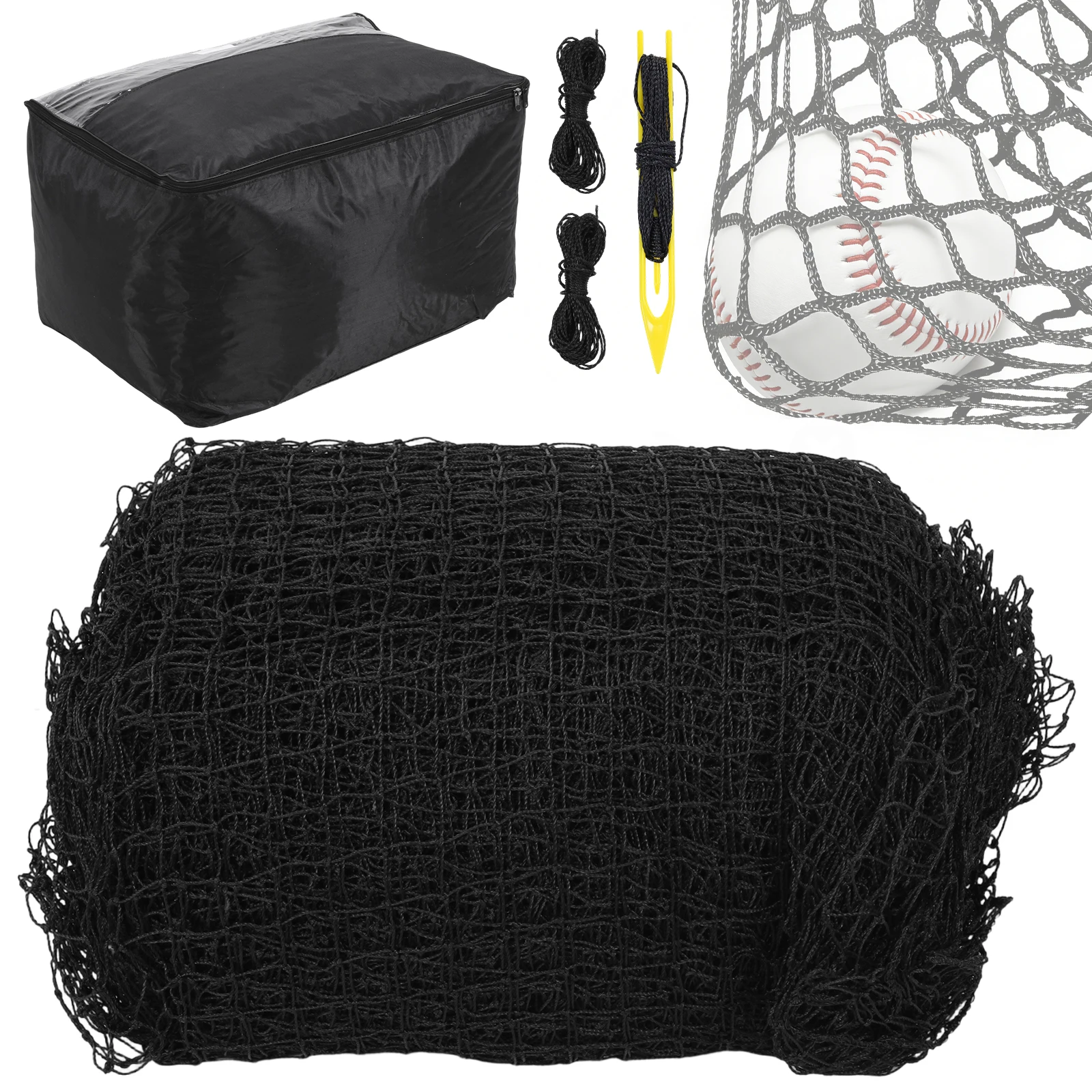 

Sports Nets 10x10x35 FT /12x12x55 FT Baseball and Softball Cage Netting Portable Net Only No Frame Included for Outdoor Training
