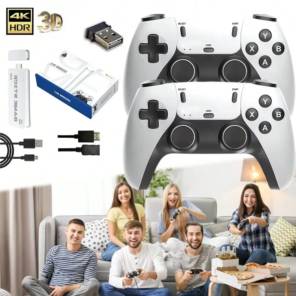 

M15 Retro Game Console 2.4G Wireless Dual Controller TV Game 64GB 20000 Classical Games For Family Gift