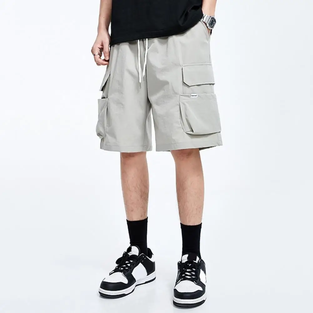 Cargo Shorts Men's Summer Loose-fitting 5-point Pants Multi-pocket Functional Sports Overalls Short Men's Straight Cropped Pants