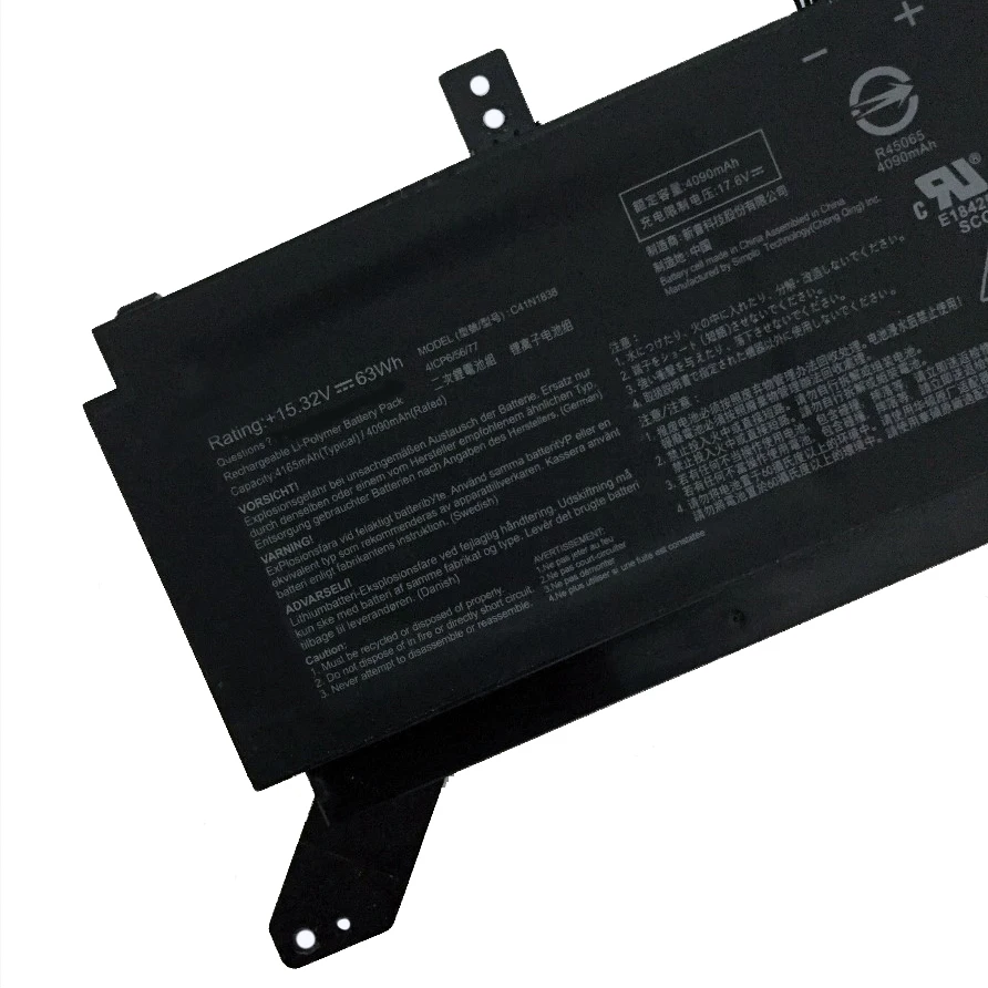CP Laptop Battery 0B200-03460000 C41N1838 15.32V/63WH/4090MAH For ProArt StudioBook Pro X W730G2T-H8007R Series Notebook