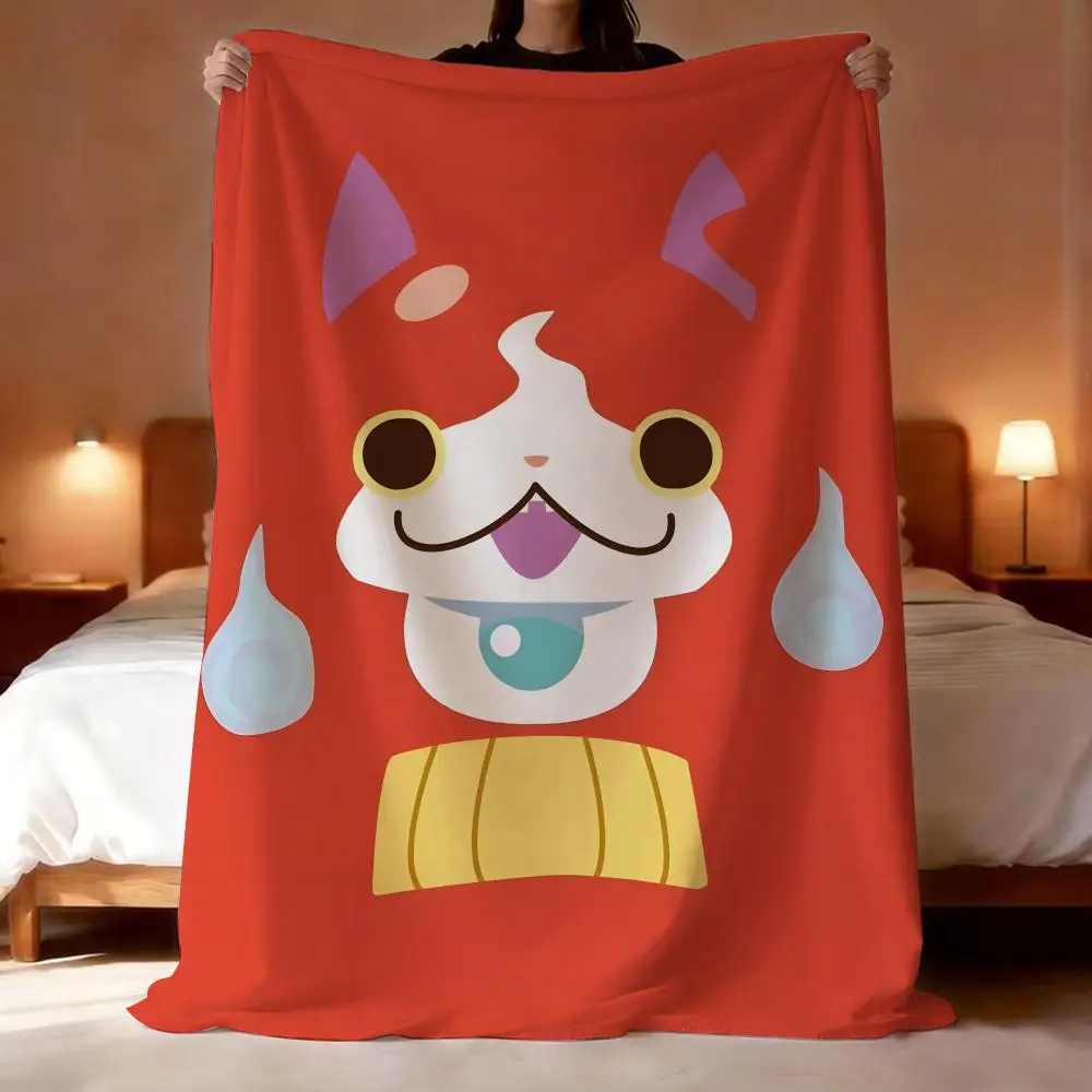 Video Game Yo-kai Watch Throw Short Plush Throw Blanket Soft Skin-Friendly Multi-Scene Home Office