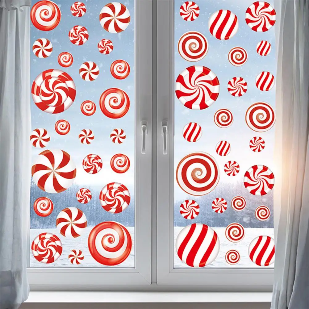 Festive Christmas Snowflake Stickers Winter Wonderland Christmas Window Stickers 18 Sheets Snowflake Santa Claus Xmas for Home