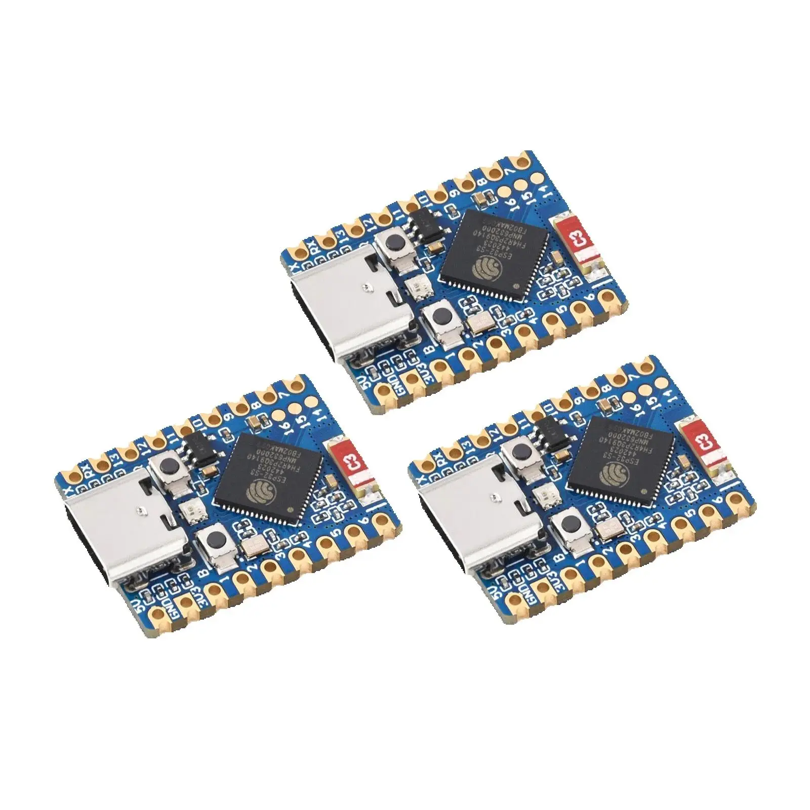 Waveshare 3pcs/Lot ESP32-S3 ESP32 S3 Mini Development, 240MHz Running Frequency, Microcontroller Support C/C++, MicroPython