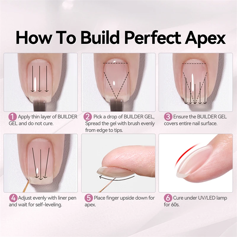BORN PRETTY 15 ml 8-in-1 Building Nail Gel Extension Base Gel Nail Shaping Aquarell Mixing Slip Solution Multifunktionsgel – Detail 12