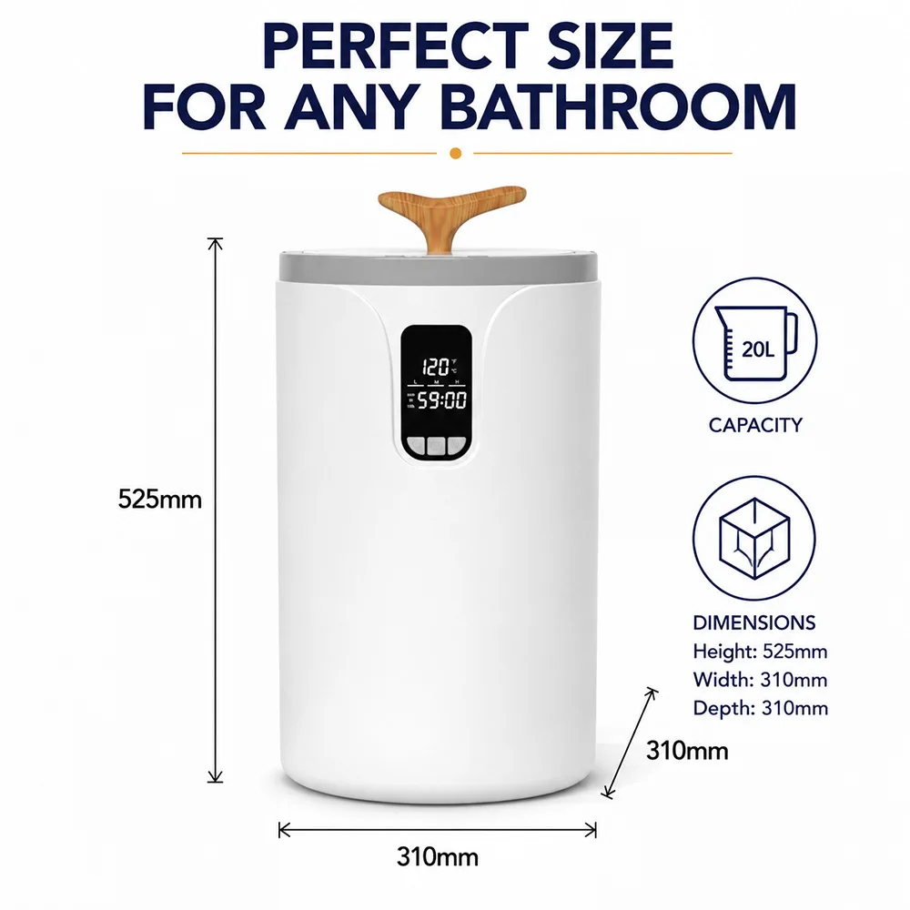 Hot-selling 20L heating electric towel bucket, large LED display screen can make an appointment for quick heating towel bucket