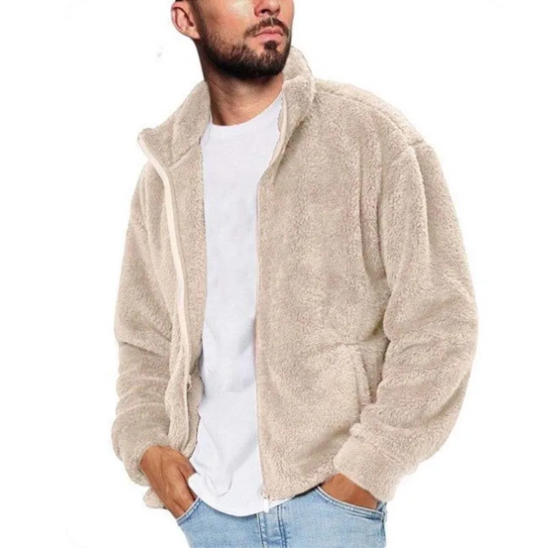2026 Autumn/Winter New European And American  Station Cross-Border Outerwear Trendy Top Plush Stand Collar Loose jacket