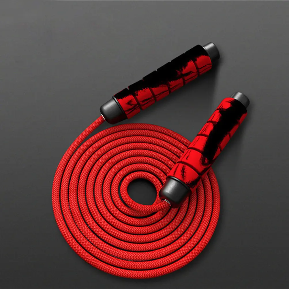 Duplex Bearing Jump Rope Weighted 7Mm Braided Cable for Fast Rotation Anti Slip Comfort Handles Ideal for Double Unders Triple
