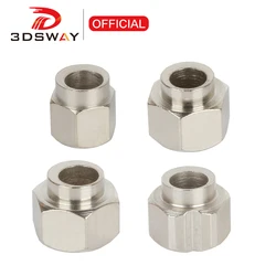 Parti della stampante 3D 3DSWAY 10/5pcs distanziatore eccentrico foro 5mm acciaio al carbonio nichelato ruota eccentrico colonna isolamento dado 3