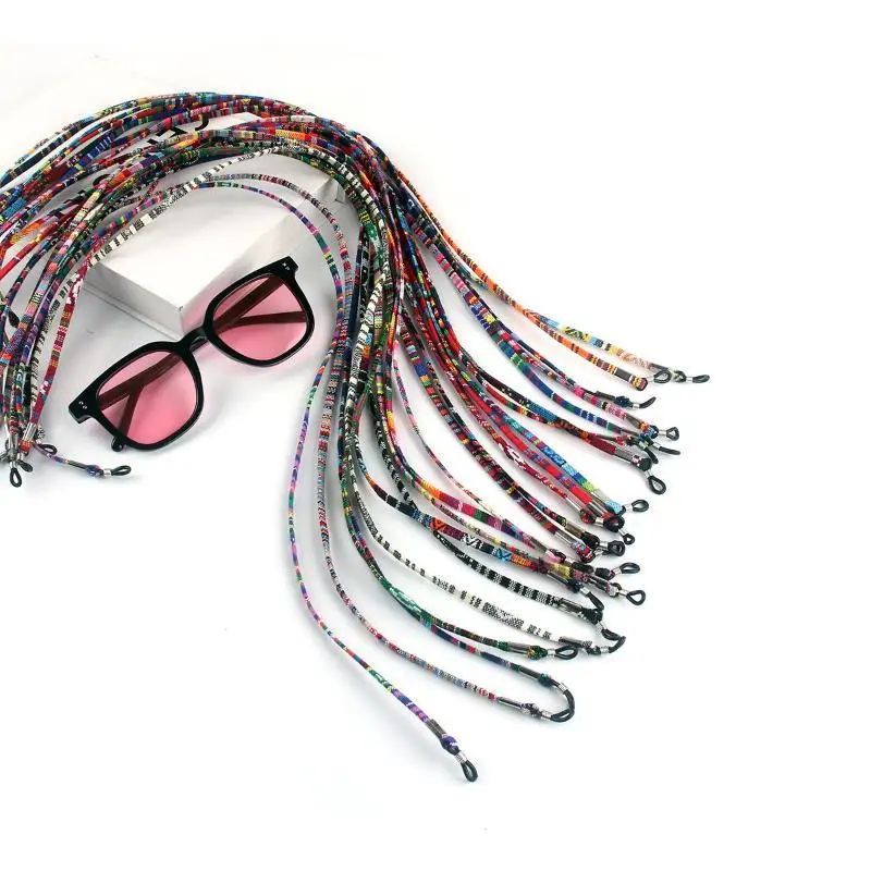Boho-Brillenband aus Baumwolle, hochwertiges ethnisches Seil zur Brillenbefestigung, Halskette für Damen und Herren, Brillenband. – Detail 12