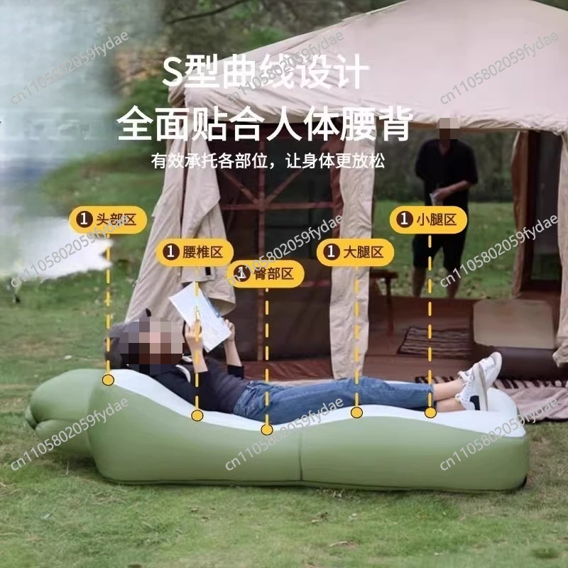 Outdoor Inflatable Sofa Amphibious Single Portable Air Cushion  Music Festival Air Mattress