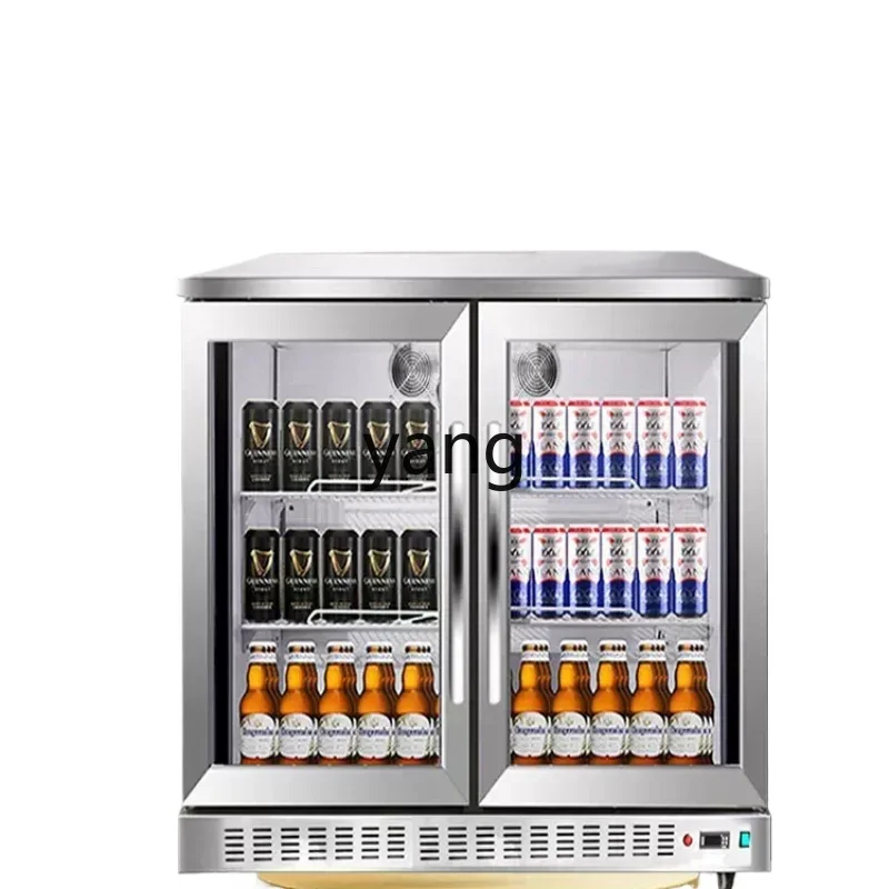 Yjq Bar Beer Refrigerated Small Freezer Embedded Commercial Fruit Air-Cooled Beverage Showcase