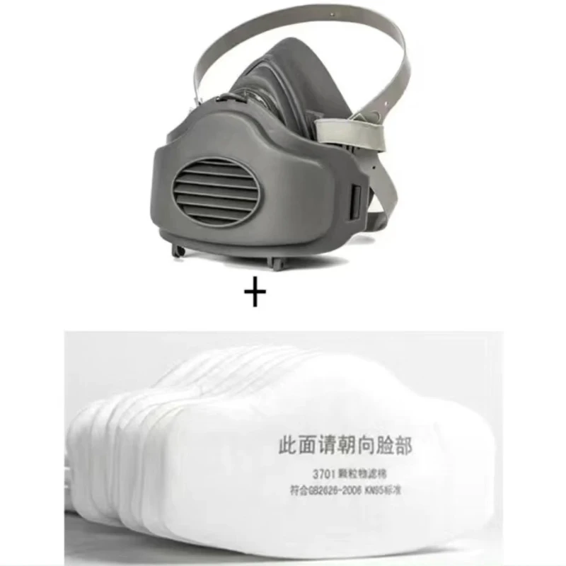 For Spray Paint Carpentry Grinding House Decoration And Filter Accessory 3200 Dustproof Half Mask Respirator Suitable
