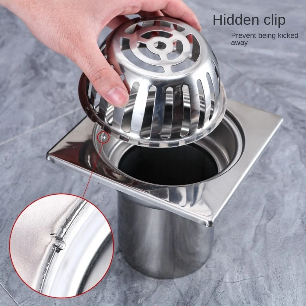 

Stainless Steel Roof Floor Drain Anti Rodent Easy Installation Rooftop Rain Pipe Cap Anti-blocking Sewer Net Filter
