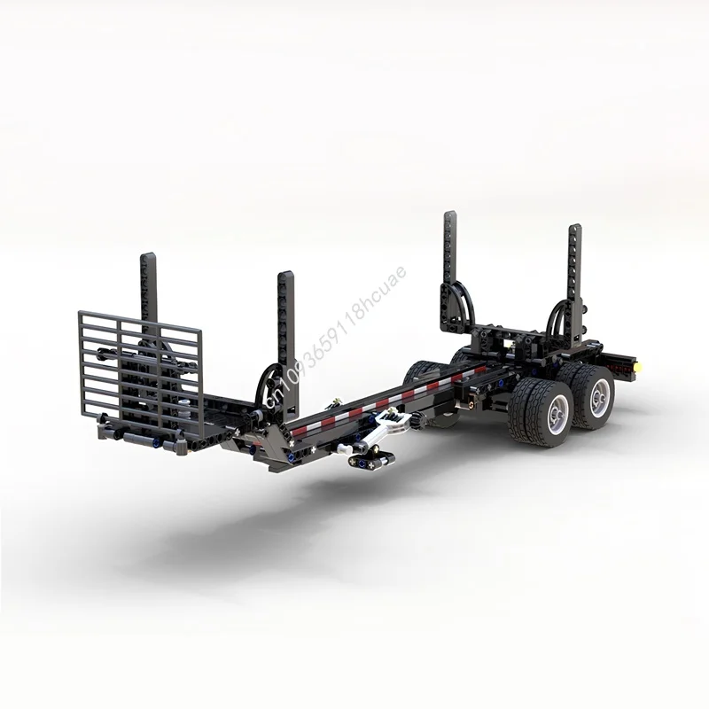 472 Stück MOC Logging Trailer 1 LKW Technisches Modellbauspielzeug Blöcke Konstruktion Zusammenbauen DIY Weihnachtsgeschenk Kreative Idee
