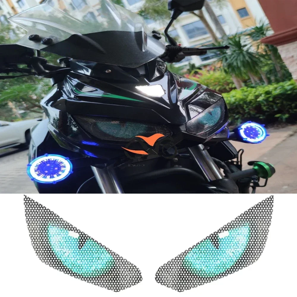 

For Kawasaki Z1000 2014-2019 Jiajue N19 Motorcycle Modification Headlight Sticker Headlight Decoration Film Cool and Dazzling