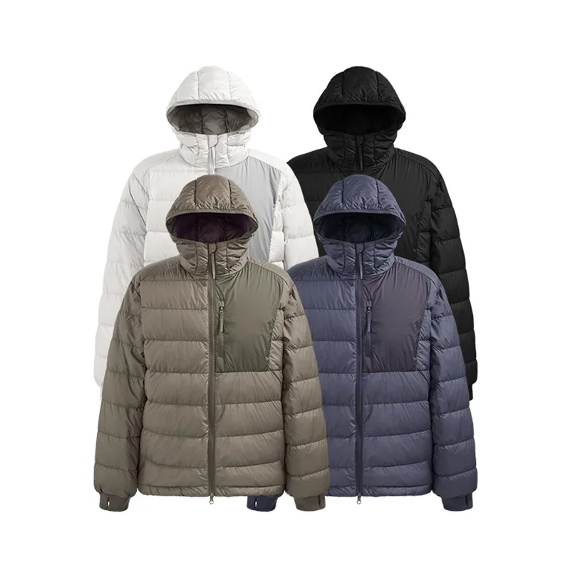 Waterproof Lightweight Hooded 90% White Down Jackets For Men Winter Portable Traveling Duck Down Coats Men Outerwear JK-053
