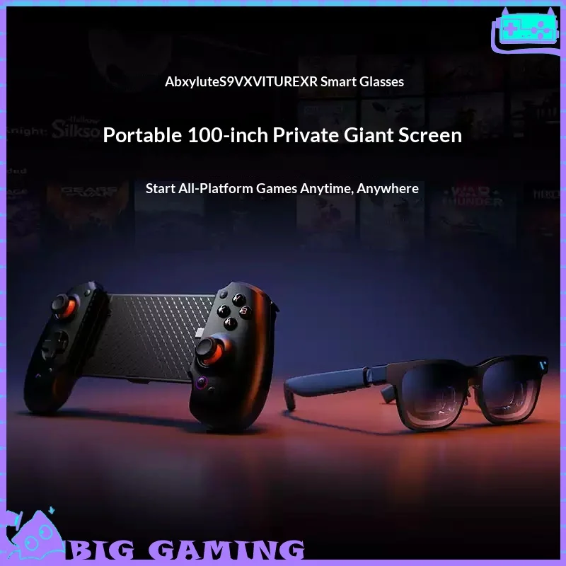 Abxylute S9v Stretching Game Controller Dual Hall Joystick Wireless For Ios Tablet Android Viturexr Smart Glasses Simulator
