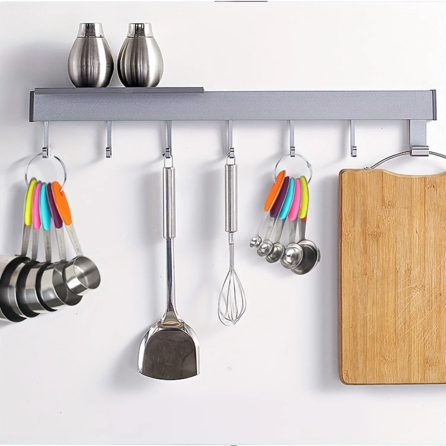 مجموعة أكواب وملاعق قياس 10 قطع - ستانلس ستيل مع مقابض سيليكون، مجموعة ملعقة قياس متدرجة ومجموعة أكواب أساسية