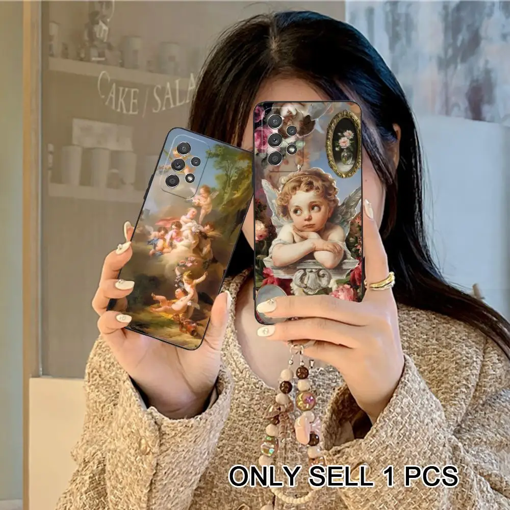 Angel Baby Phone Case for Samsung Galaxy A57 56 55 54 53 52 51 37 36 35 34 33 32 31 5G Soft TPU Shockproof Cover