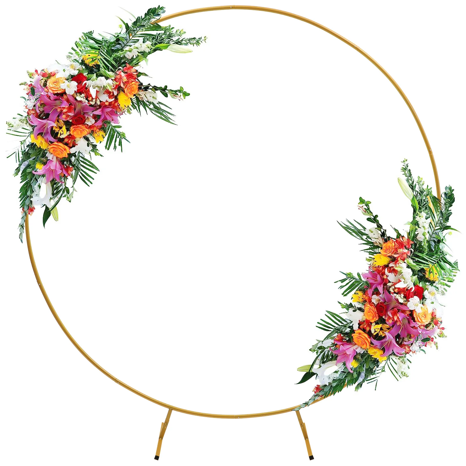 Gold Color 10 Sections/each 63cm Arch Frame Balloon Holder Stand Flower Garland Circle Backdrop Frames