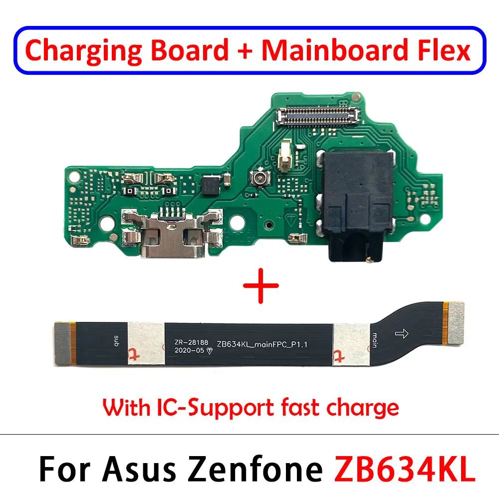 

Протестированная Гибкая плата зарядного устройства USB для Asus Zenfone Max Plus (M2) ZB634KL A001D USB-порт разъем док-станция для зарядки гибкий с микрофоном