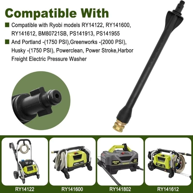 High Performances Pressure Washer Extension Wand Weather Proof Design 1/4Inch Quick Connector Nozzle For Outdoor Use C5AD