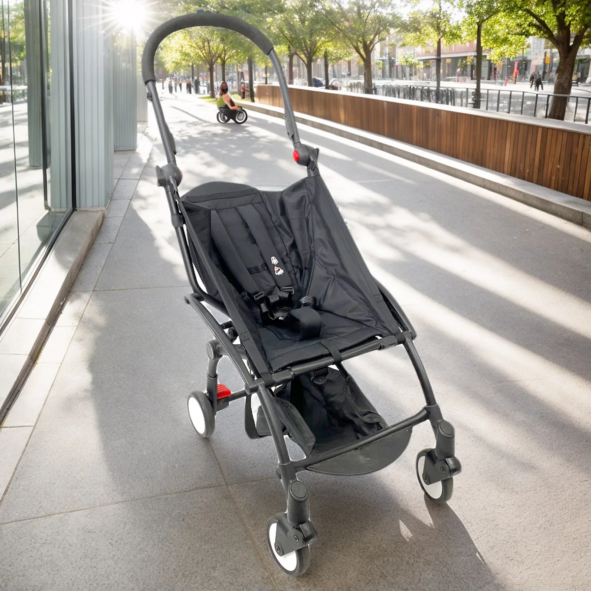 مقعد وسادة 175 درجة مناسب لعربة الأطفال Babyzen Yoyo Yoyo2 من قماش الكتان المواد الأصلية ملحقات عربة الأطفال