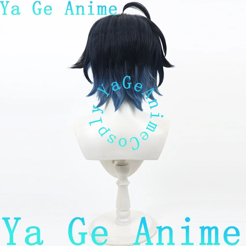 السيف السحري ساغا ويل شعر مستعار تأثيري رقيق الجزء العلوي من الرأس نغمتين داخل خارج حفلة كرنفال الشعر الاصطناعية