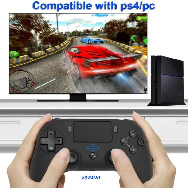 For PS4 Gamepad Bluetooth-compatible for PS4 Game Remote Controller Supports Macro Programming Dual Vibration Precise Control