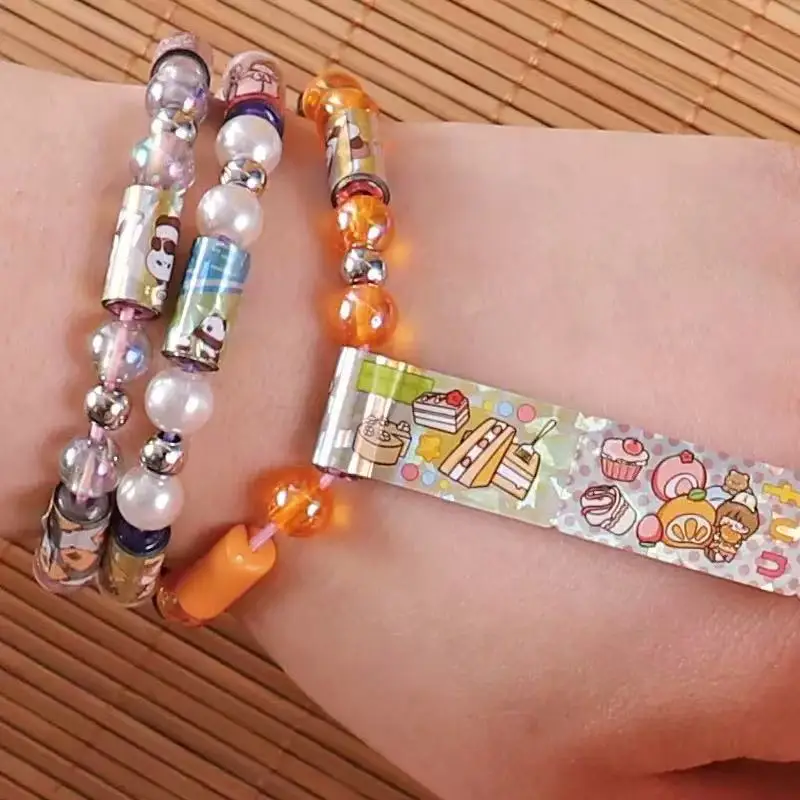 StickiRolls ملصق سوار الإبداعية DIY ملصق اليد سلسلة حبة سوار لعبة القرطاسية