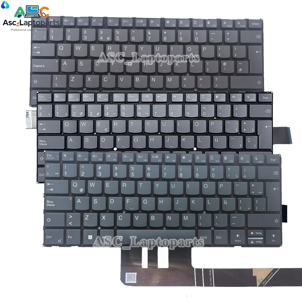 

Новая латинско-испанская британская клавиатура для Lenovo Yoga Pro 7 14IRH8 14ARP8 14APH8 Slim Pro 7 14APH8 14ARP8 серого/синего цвета, с подсветкой, без рамки