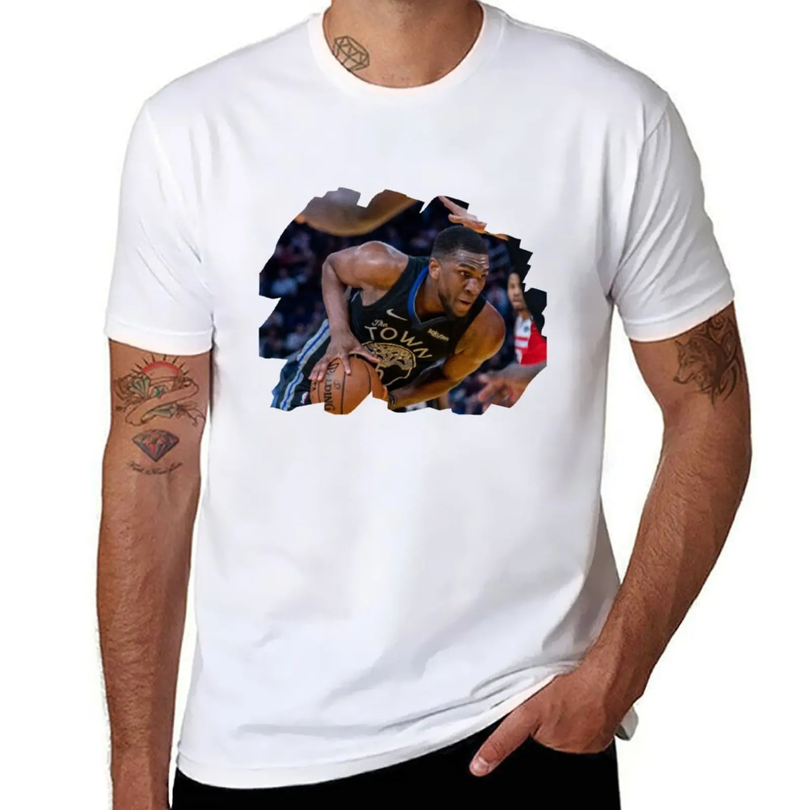 Kevon Looney arte Camiseta homem camiseta verão algodão camiseta homem