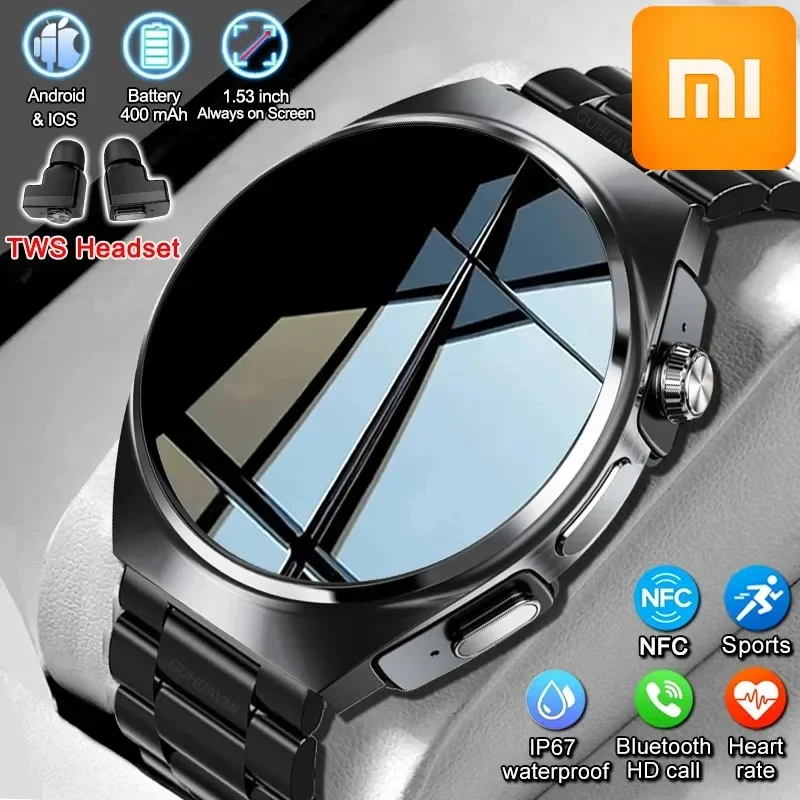 

Новые умные часы Xiaomi 2 в 1, умные часы TWS, Bluetooth наушники, монитор сердечного ритма, кислорода в крови, спортивные часы