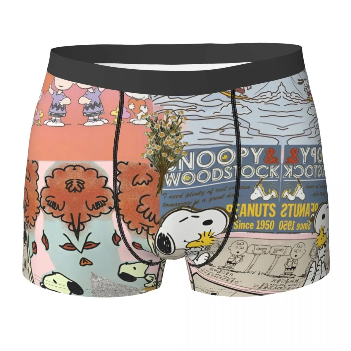 

Snoppy Underwear Breathable Panties Pattern Boxer Brief For Men Pouch Plus Size Boxer Shorts