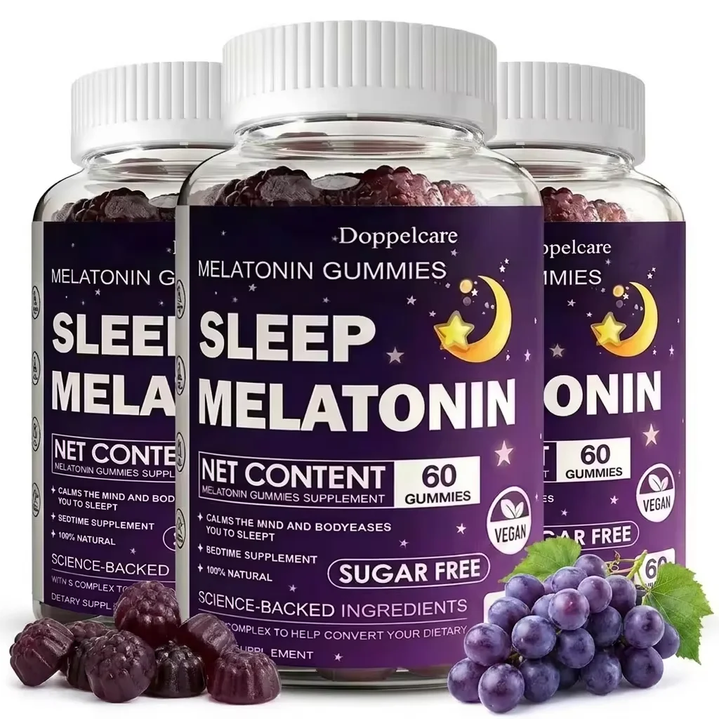 Sugar Free Plant-Based Melatonin Chewable Night Calming Phytonutrient Supplement Support Body Melatonin Generation Soft Chews