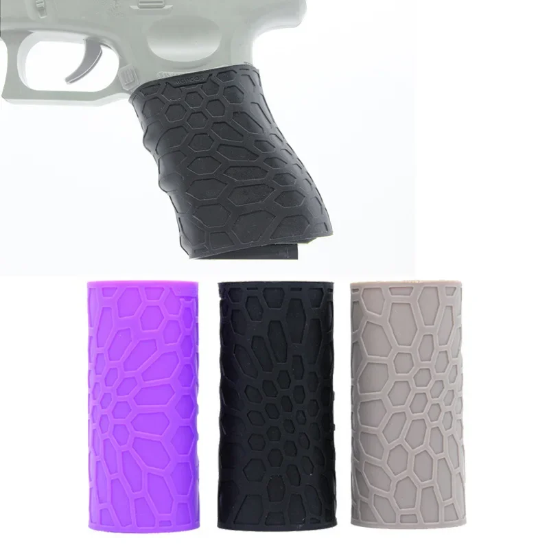 Anti Slip Cover Universal Tactical Airsoft Hunting Gun G17,18,19,AK,M4 Rubber Cover Hand Grip Glove Sleeve Glock Pistol Handle