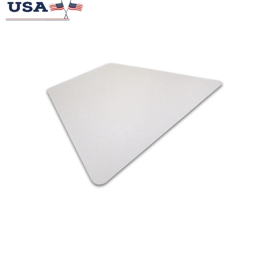 

Polycarbonate Corner Workstation Chair Mat Hard Floor 48x60 Durable Ergonomic Easy Glide Roll Surface Eco-Friendly Indoor Use