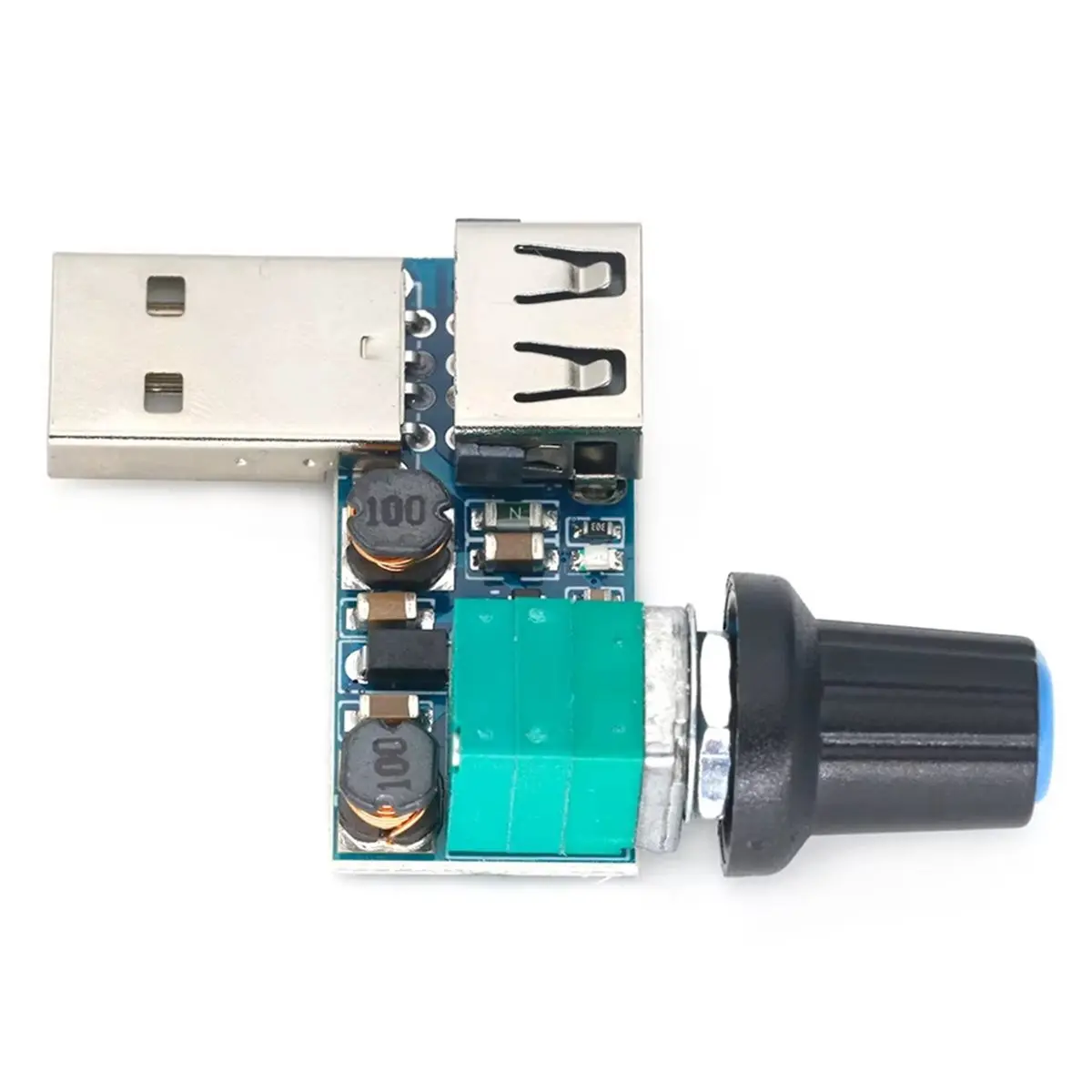 Contrôleur de vitesse USB A64I DC 5-12V à variation continue avec interrupteur, module de régulation de vitesse, régulateur de volume pour ventilateur
