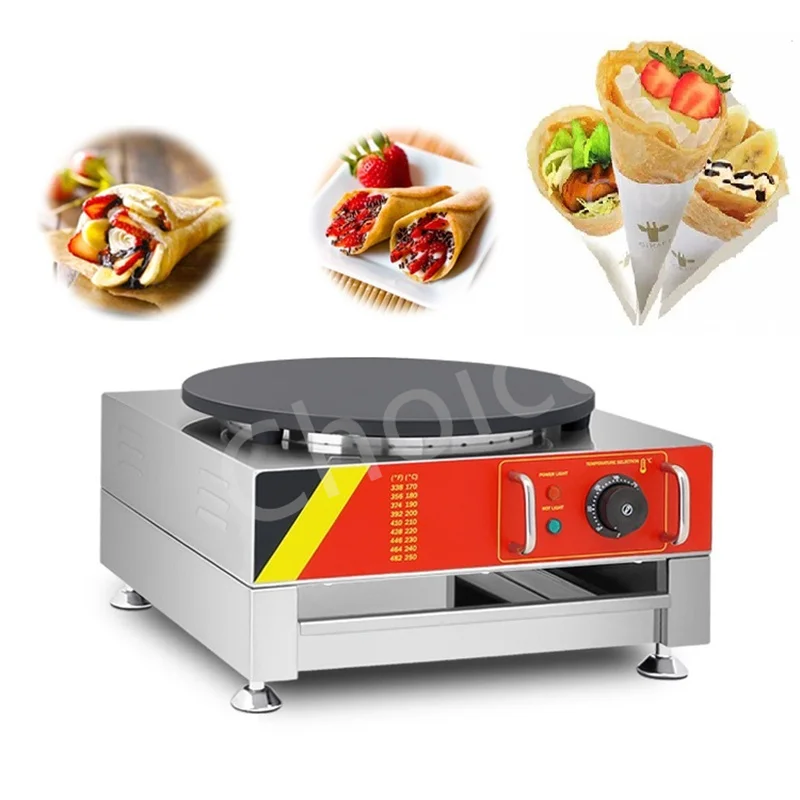 Commercial Electric Crepe Maker Pan Halberd Furnace Pizza Pancake Machine Crepe Pancake Making Machine