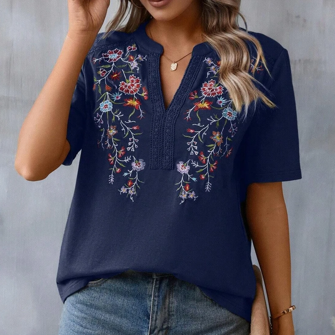 Casual Loose Floral Blouses For Women Fashion 2024 Summer Vintage Women\'s Oversized Shirts And Blouses Elegant Youth Female Tops