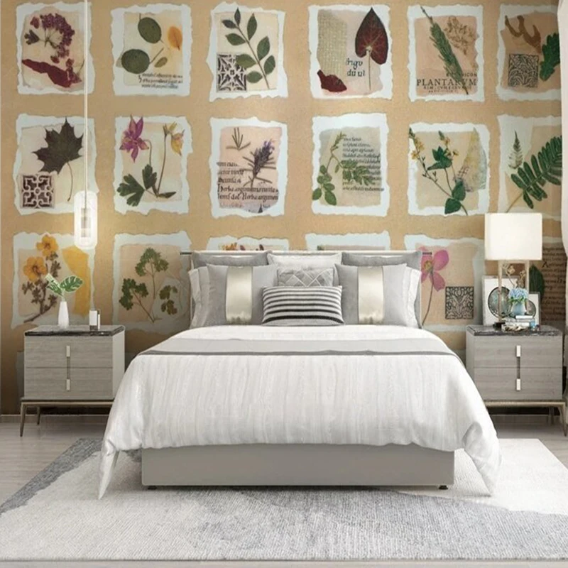 

Original stamp collage decorative picture TV bedroom home decoration mural background wall Paper
